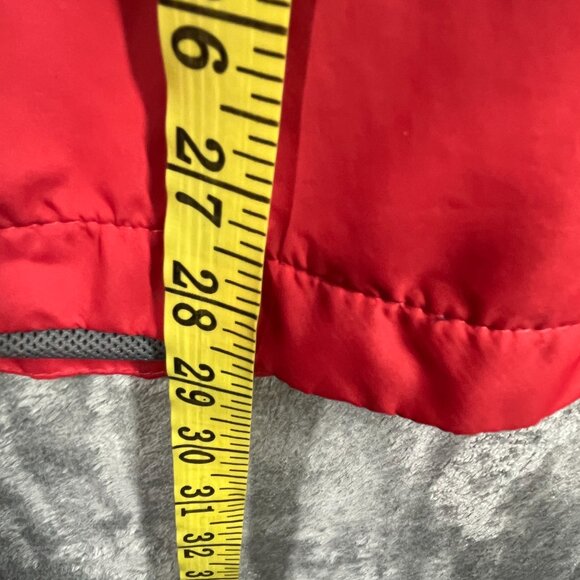 Bench Windbreaker Jacket Womens XL Red Lightweight Hooded Packable Performance - Picture 11 of 14
